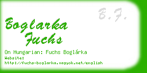 boglarka fuchs business card