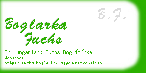 boglarka fuchs business card